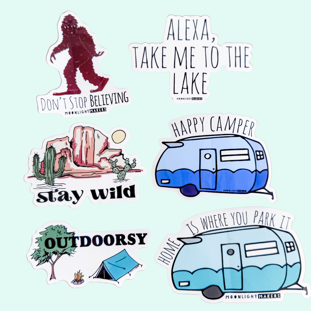 SALE Outdoors Stickers - MoonlightMakers
