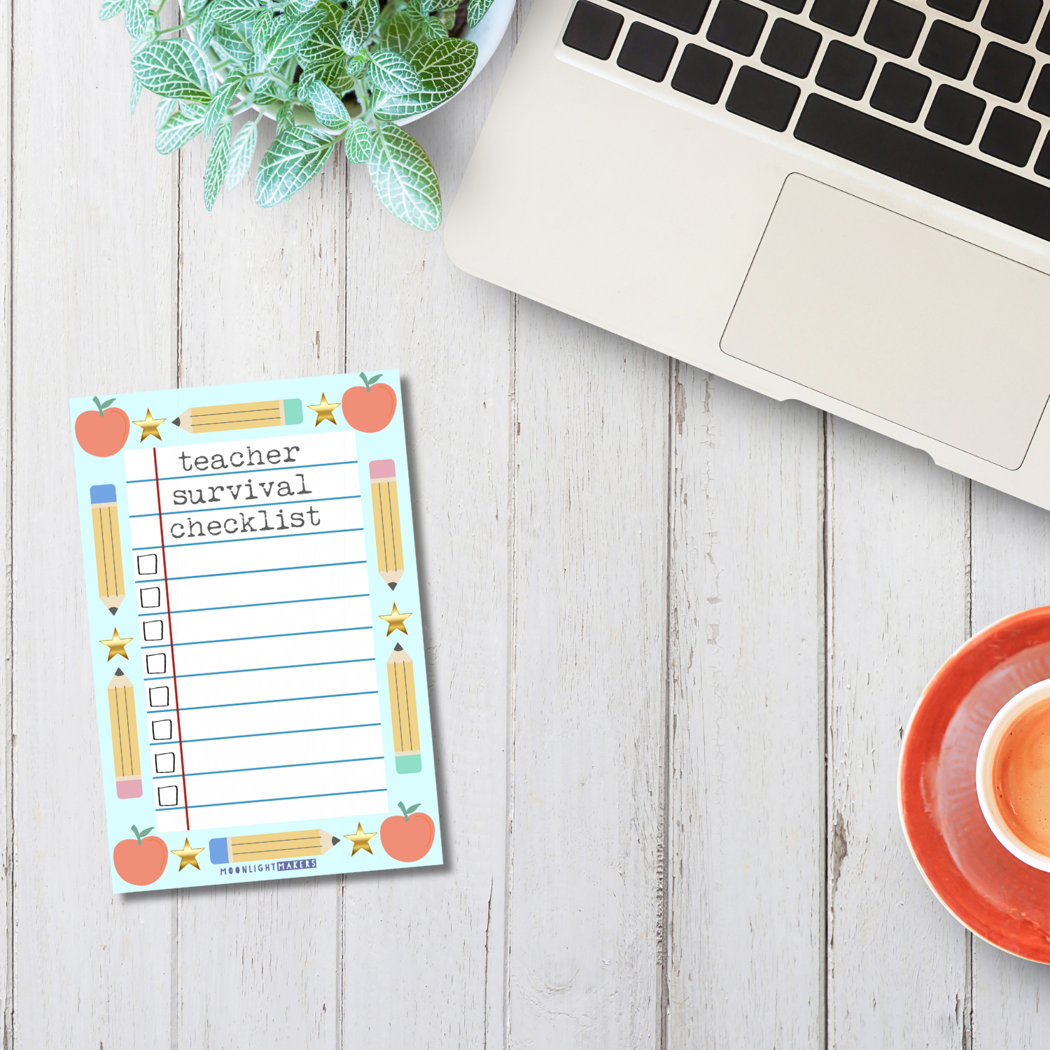 Teacher Survival Checklist Notepad