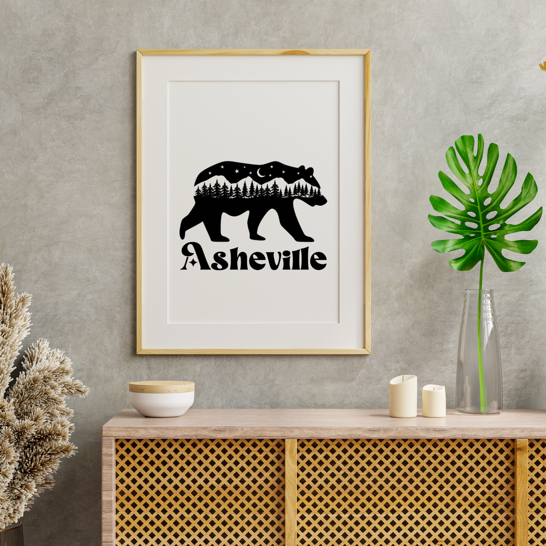 Asheville Bear Art Print