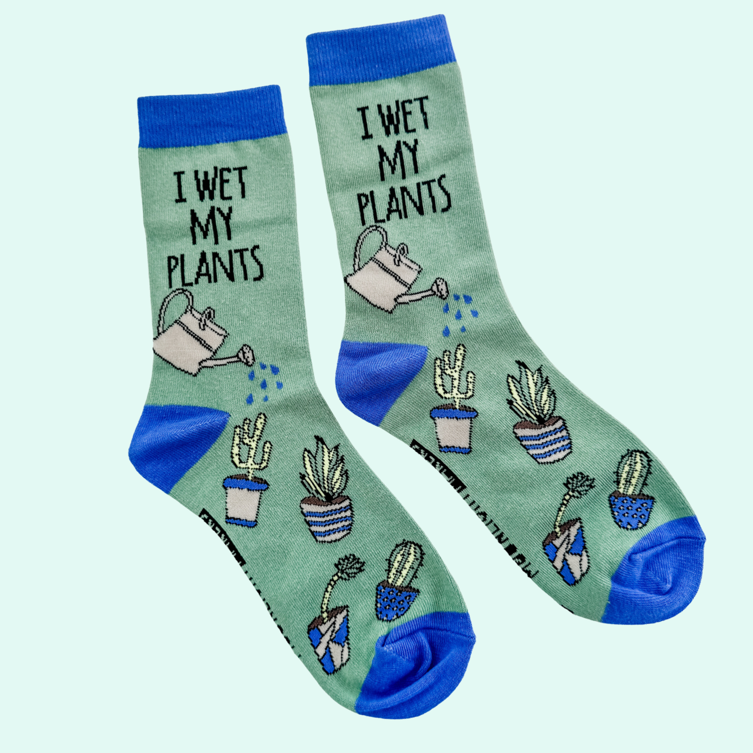 I Wet My Plants Funny Knit Socks