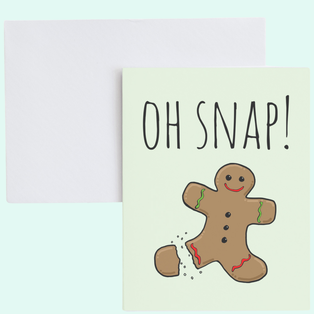 SALE Oh Snap! - Christmas Card (Green)