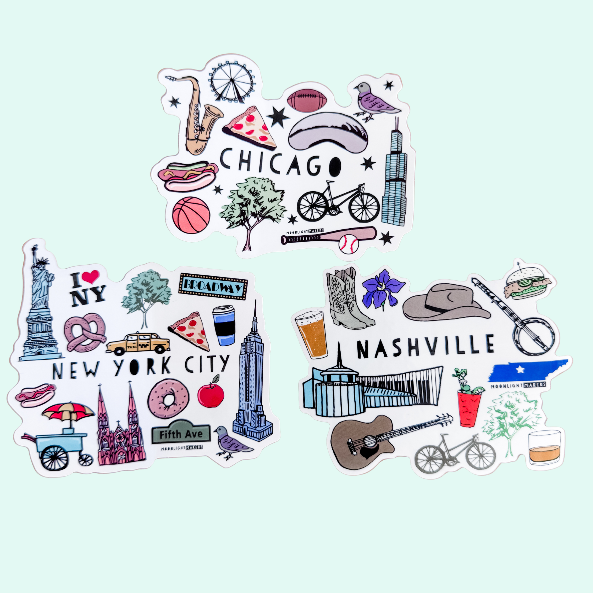 SALE City Collage Stickers - MoonlightMakers
