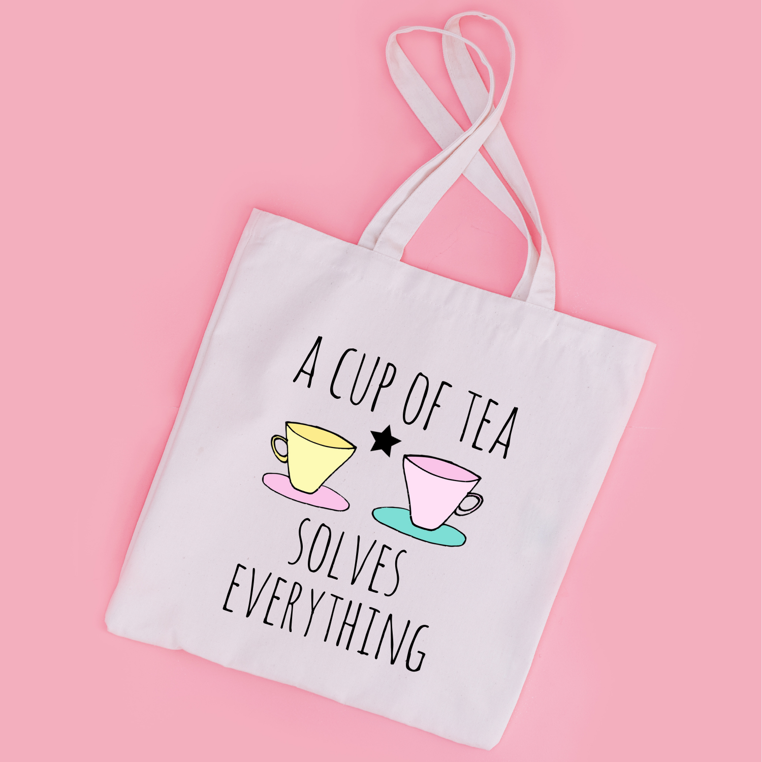 A Cup Of Tea Solves Everything - Full Color Tote