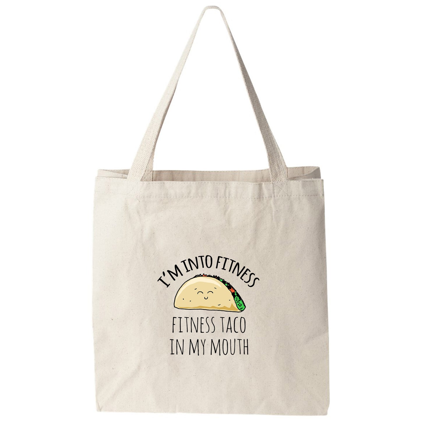 a tote bag with a taco on it