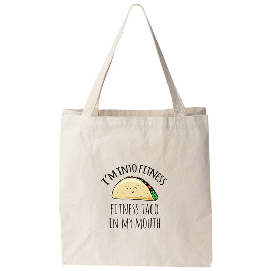 a tote bag with a taco on it