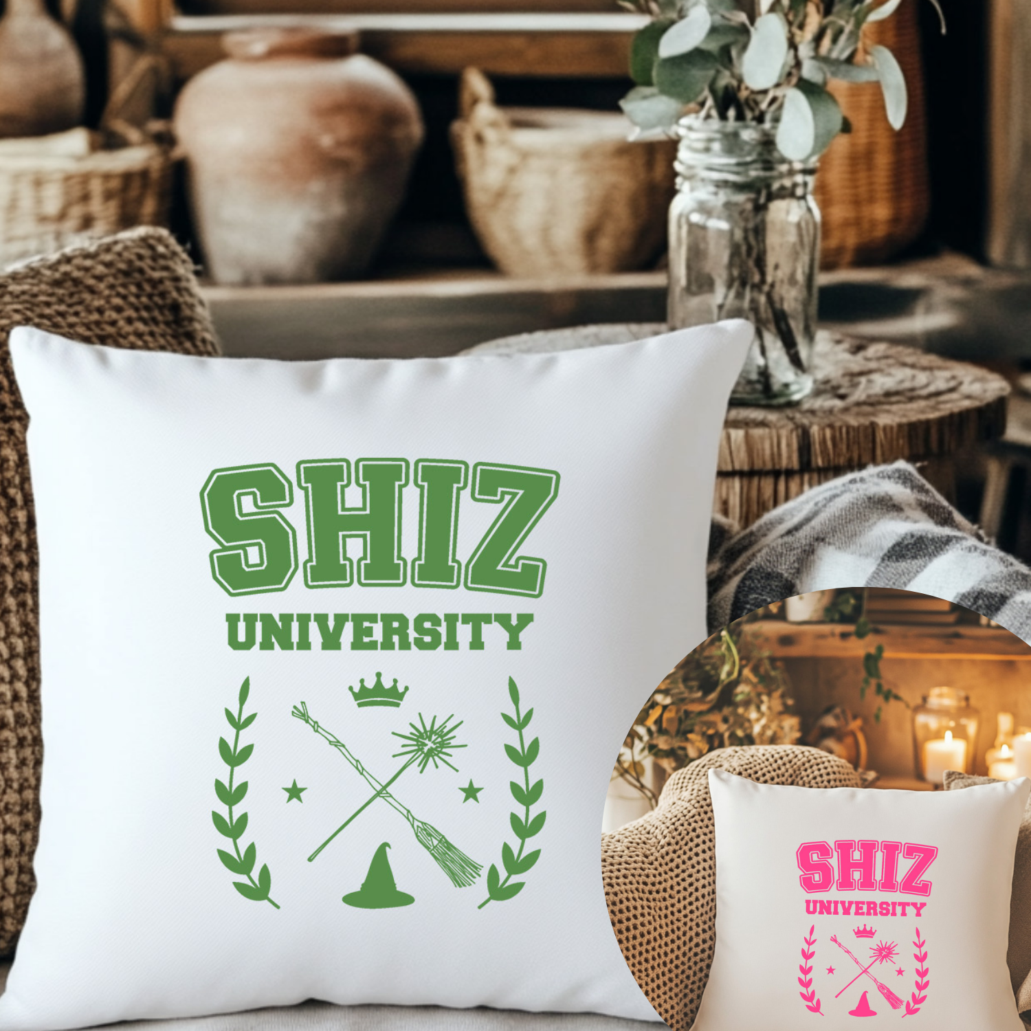 Shiz University - Wicked Inspired Throw Pillow