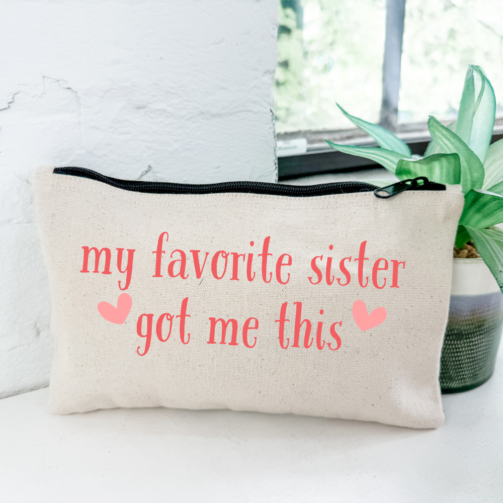 Sister Gift Set – Love You Sis Pen Set, Favorite Sister Zipper Pouch, To Do Or Not To Do Notepad