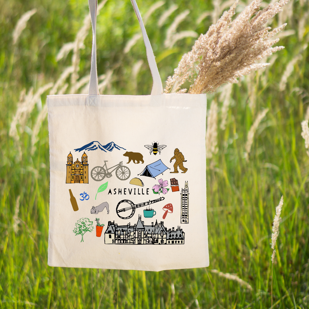Asheville Collage - Full Color Tote - MoonlightMakers
