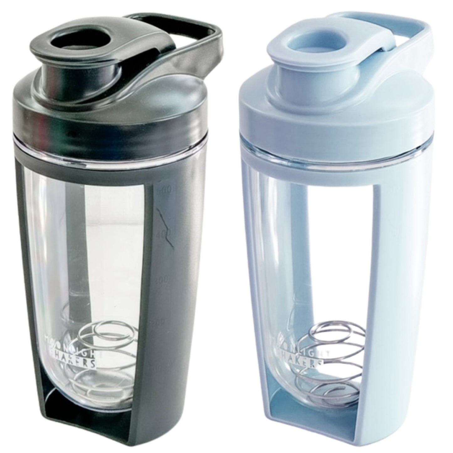 a blender and a shaker on a white background