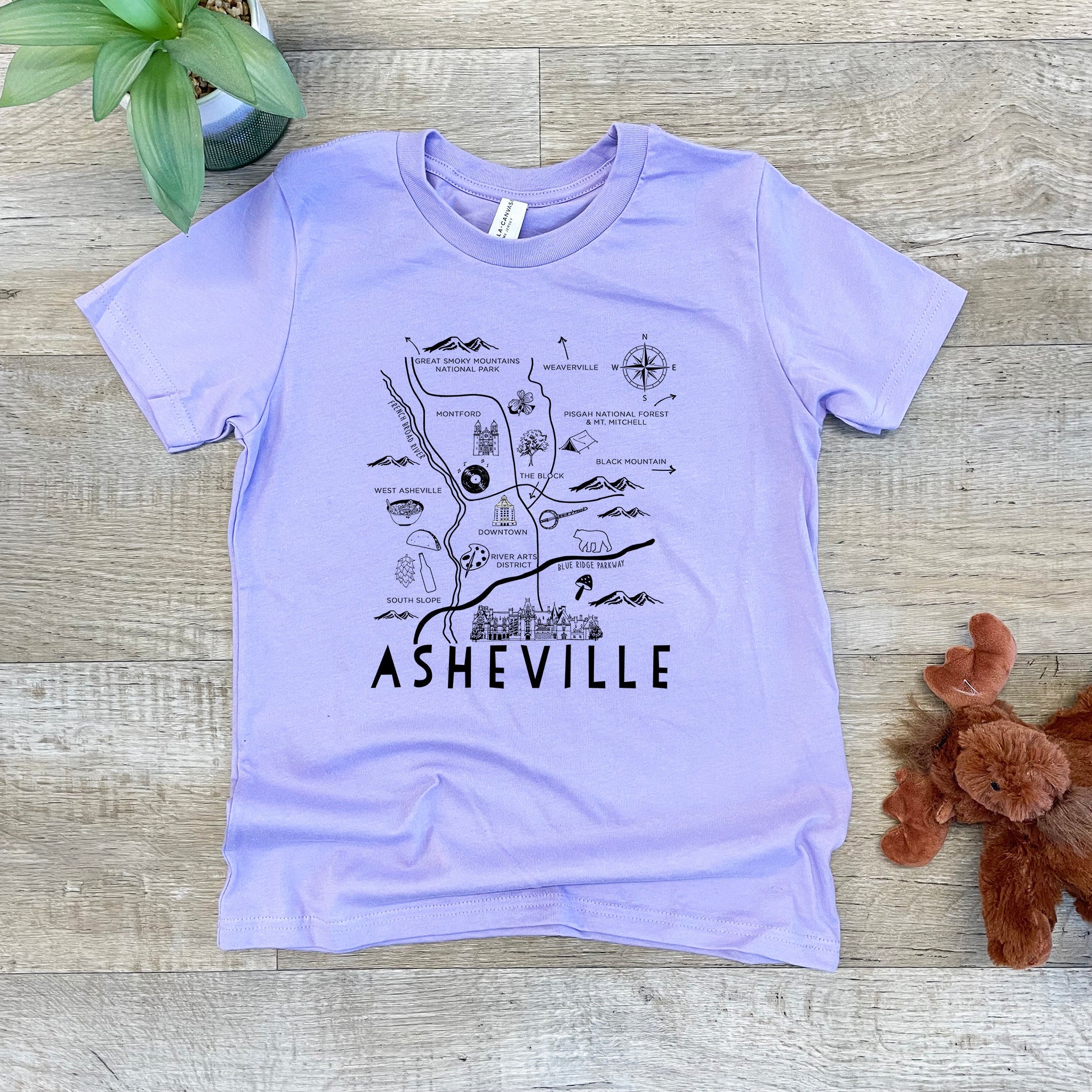 Asheville Map - Kid's Tee