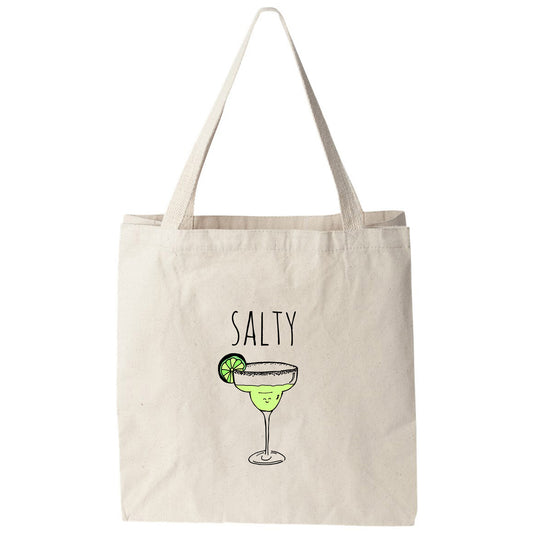 a tote bag with a cocktail in it