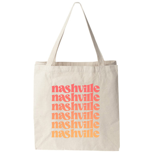 a tote bag with the words nashville on it