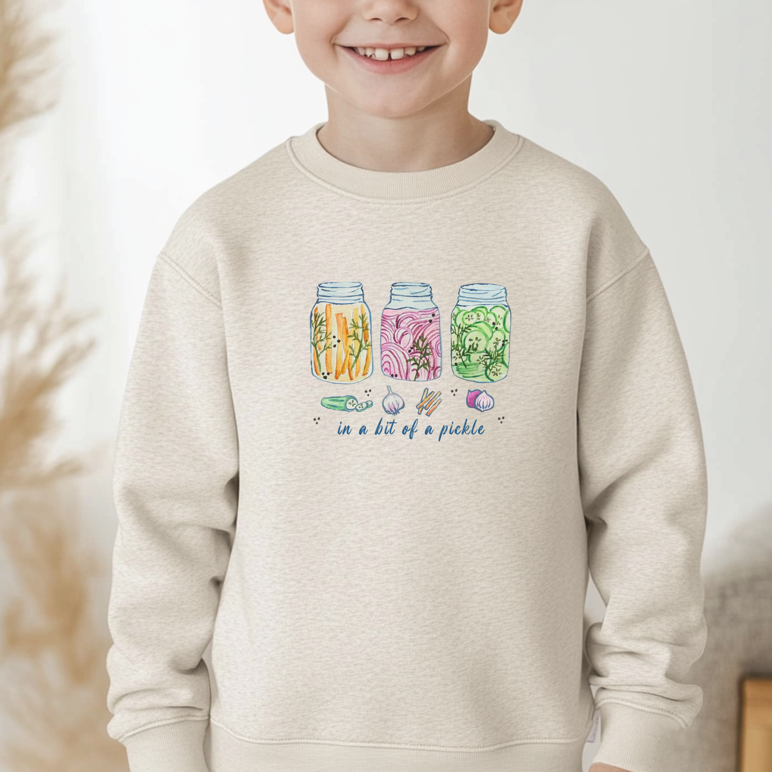 In A Bit Of A Pickle - Kid's Sweatshirt - Oatmeal