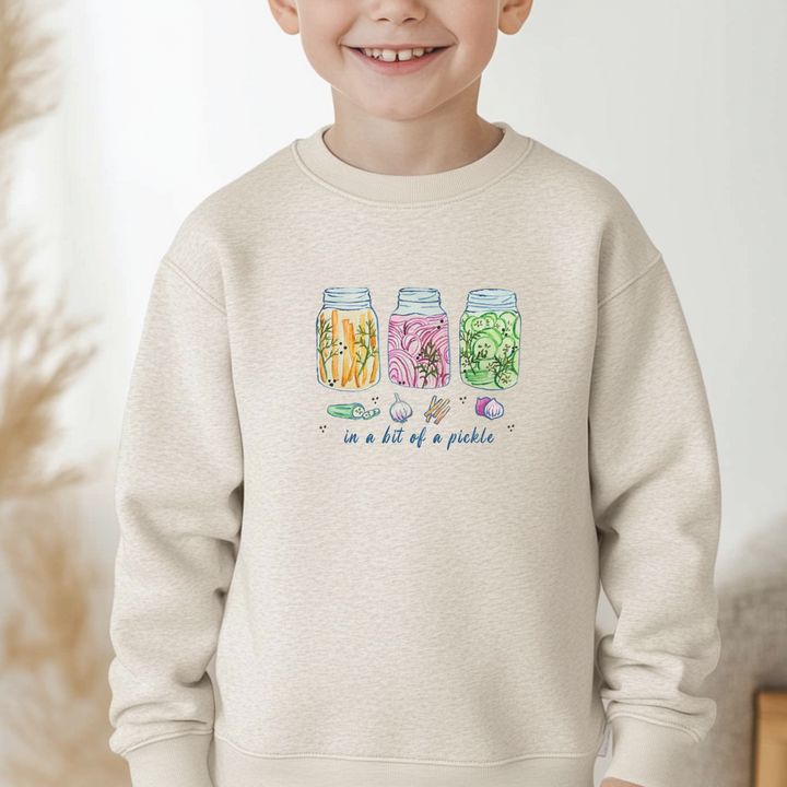 In A Bit Of A Pickle - Kid's Sweatshirt - Oatmeal
