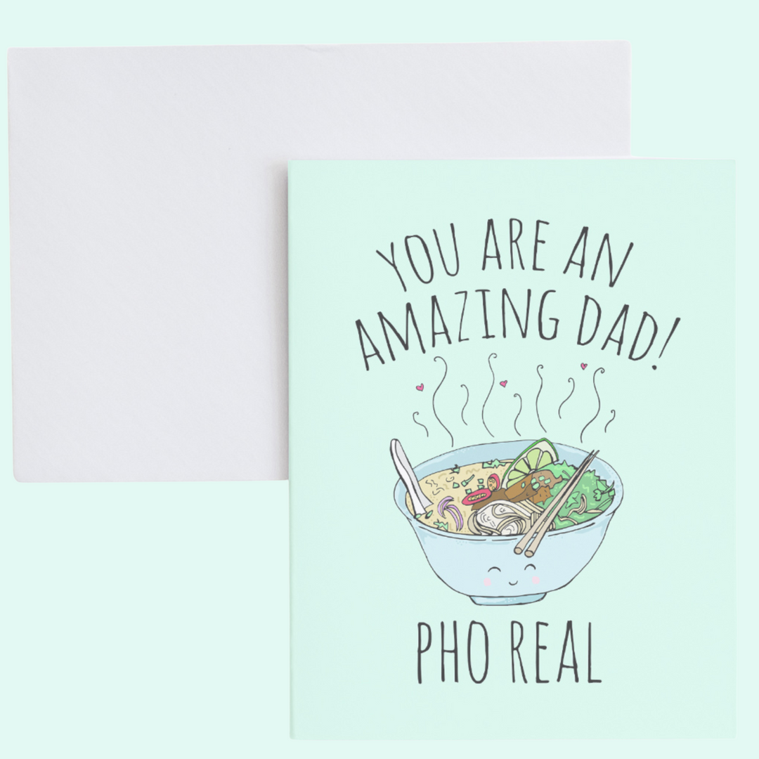 a card with a picture of a bowl of food