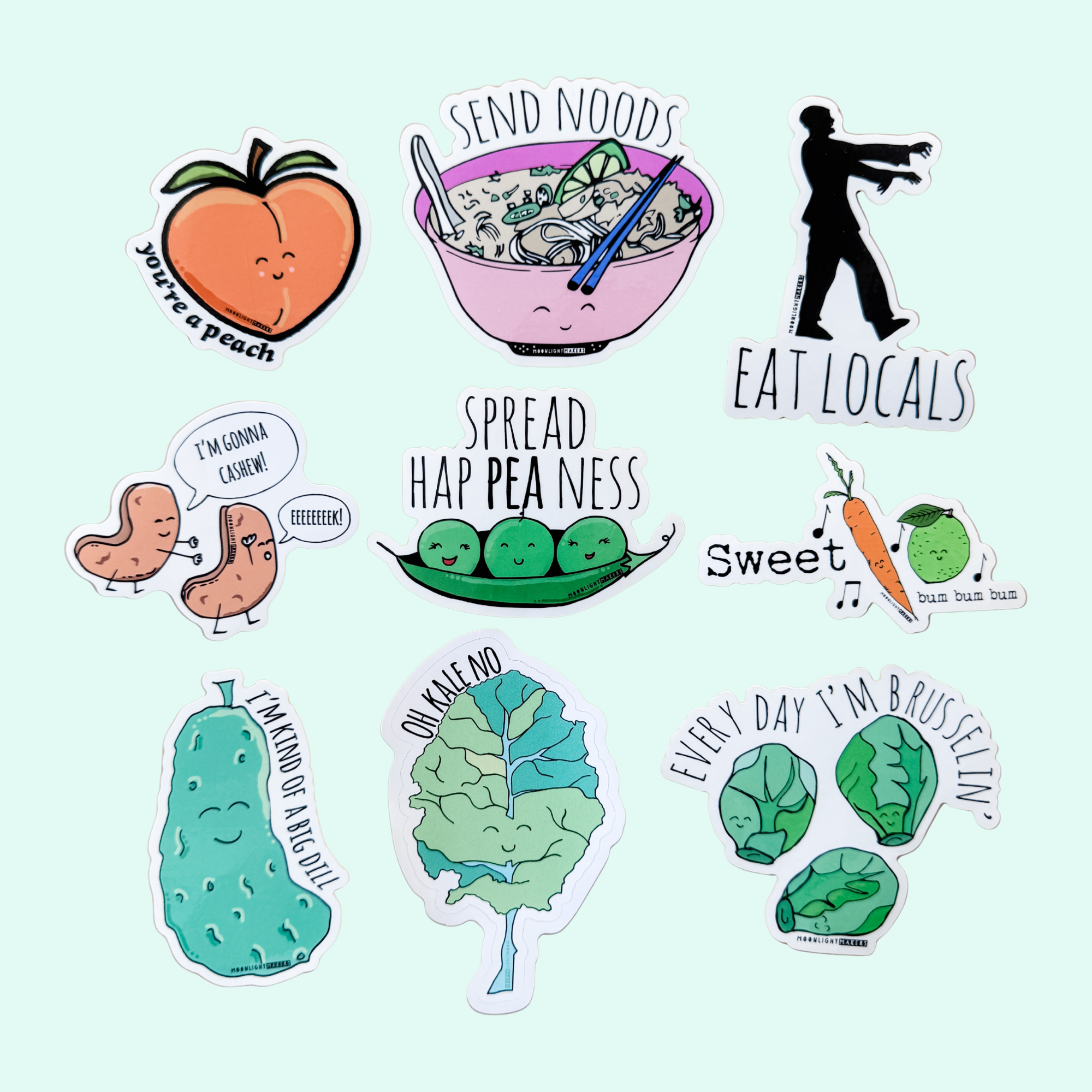 SALE Fruit + Veggie Stickers - MoonlightMakers