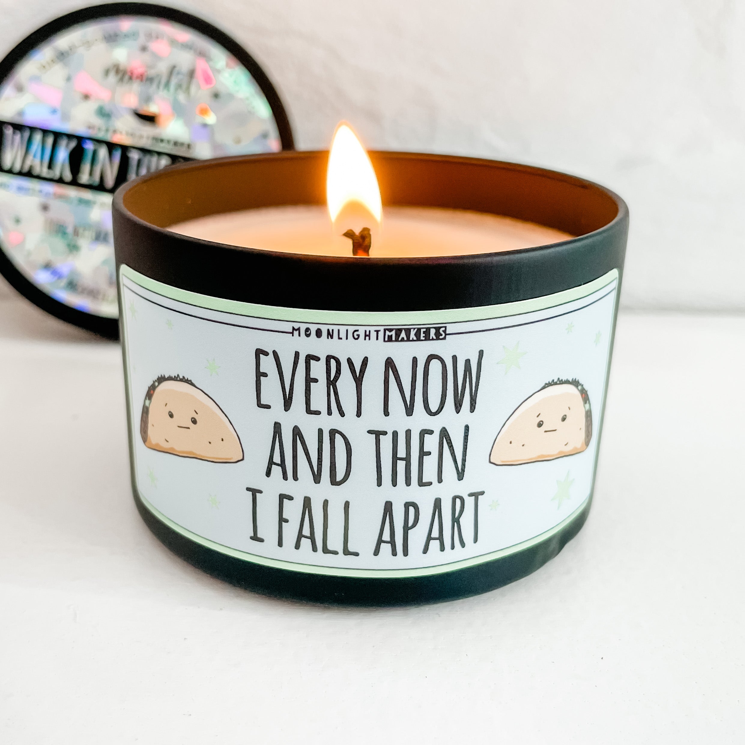 a candle that is sitting on a table