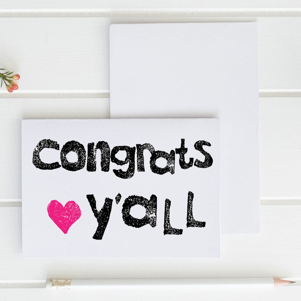 SALE - Congrats Y'all - Greeting Card - MoonlightMakers