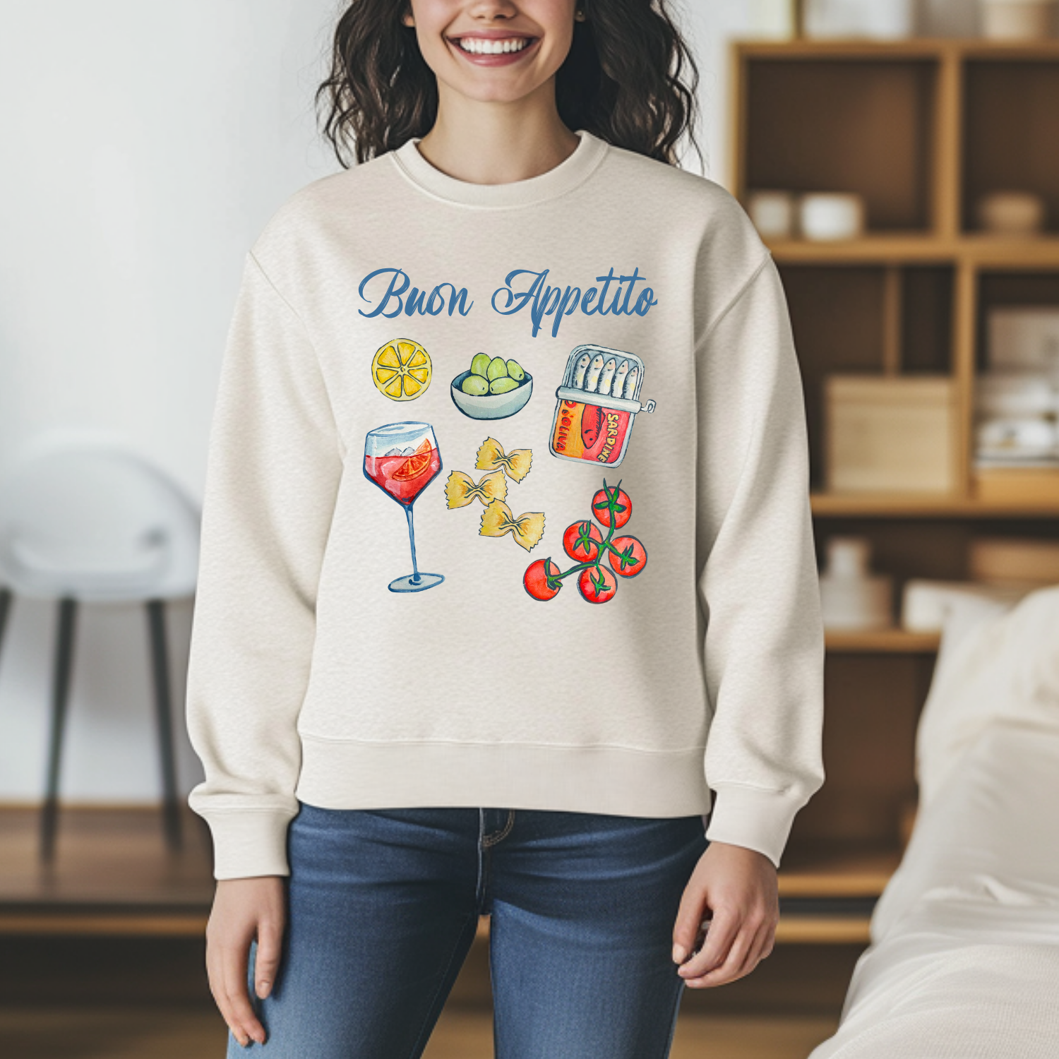 Buon Appetito - Unisex Sweatshirt - Oatmeal
