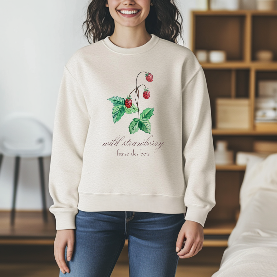 Wild Strawberry - Unisex Sweatshirt - Oatmeal