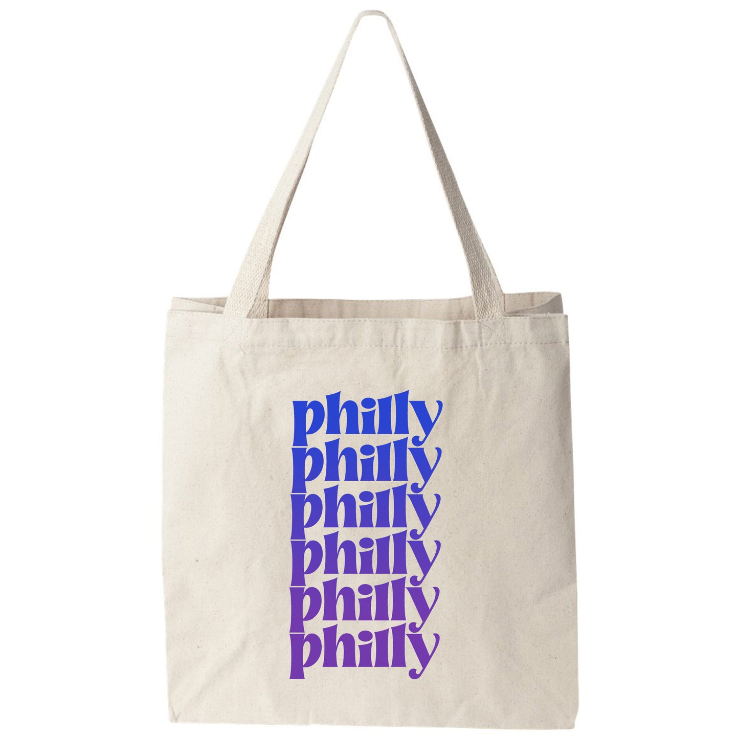 a tote bag with the words phily phily on it