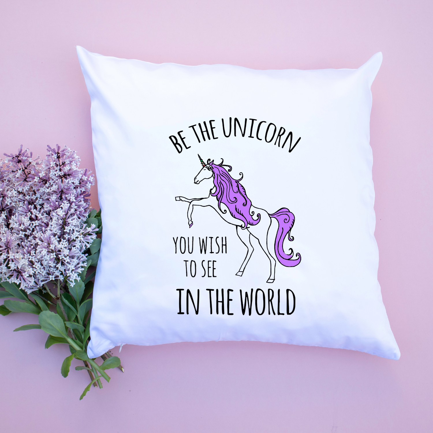 Be the Unicorn Throw Pillow