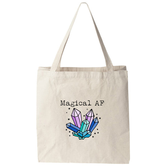 a tote bag with crystals on it