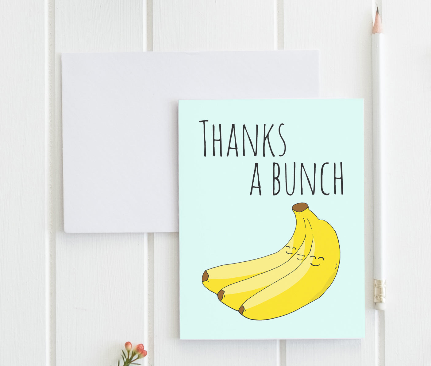 a card with a bunch of bananas on it