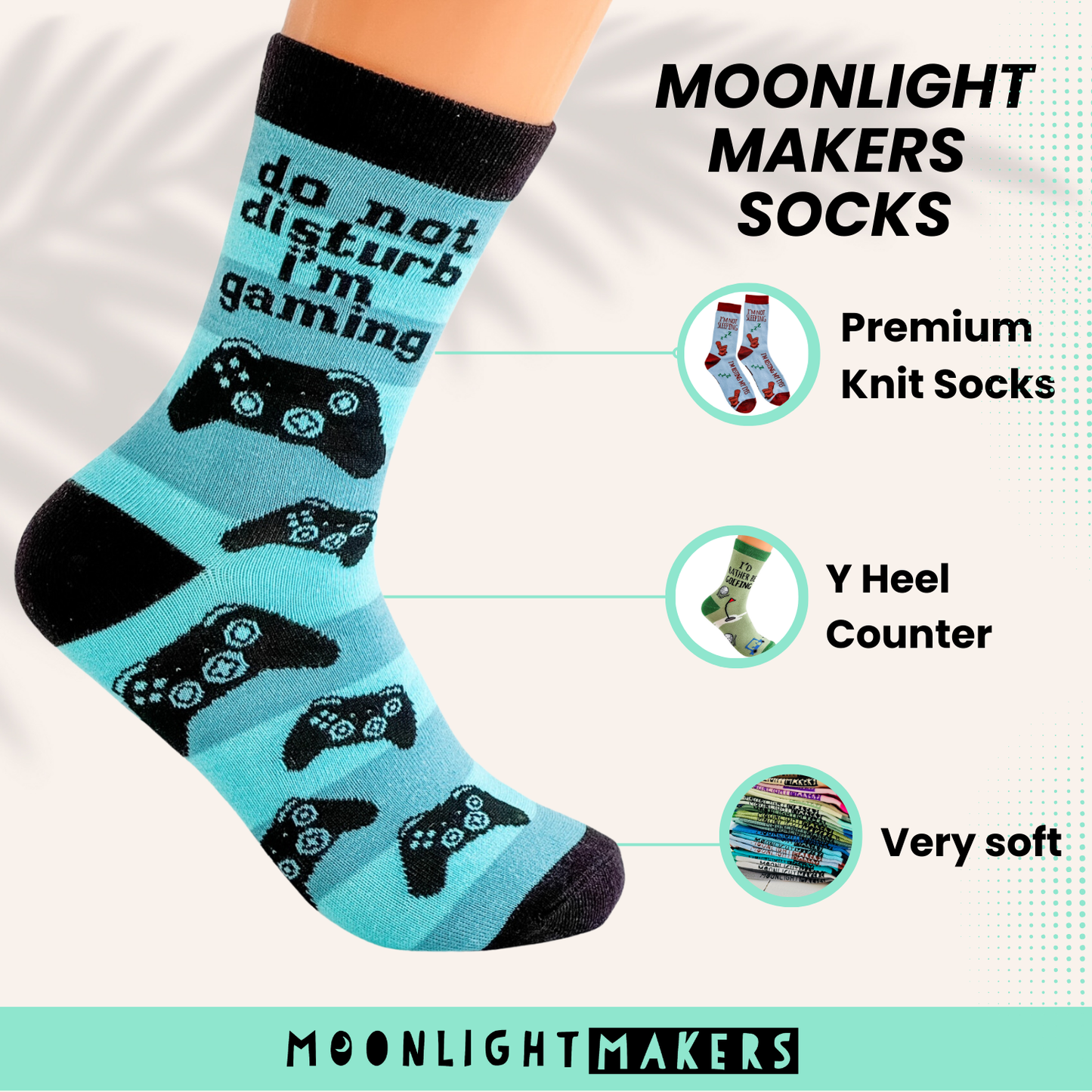 a pair of socks with different types of socks