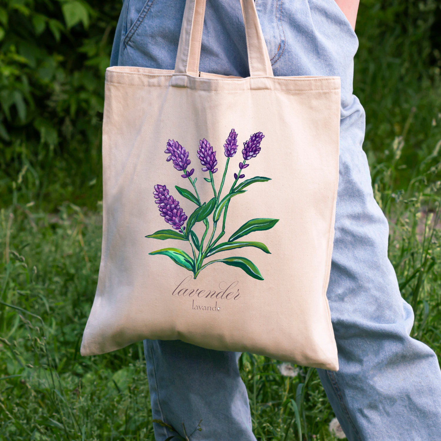 Lavender Watercolor Tote Bag