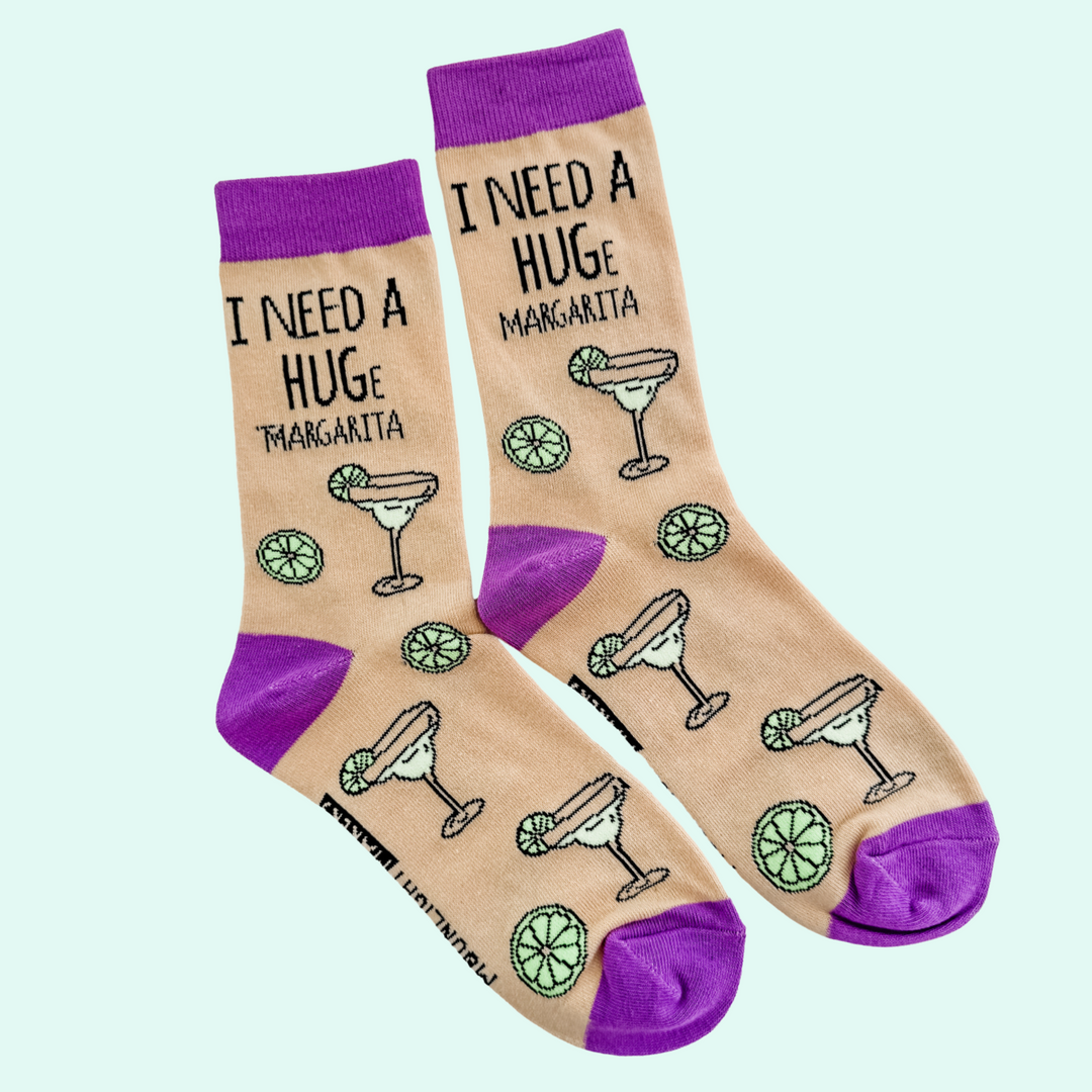 I Need A HUGe Margarita Funny Socks