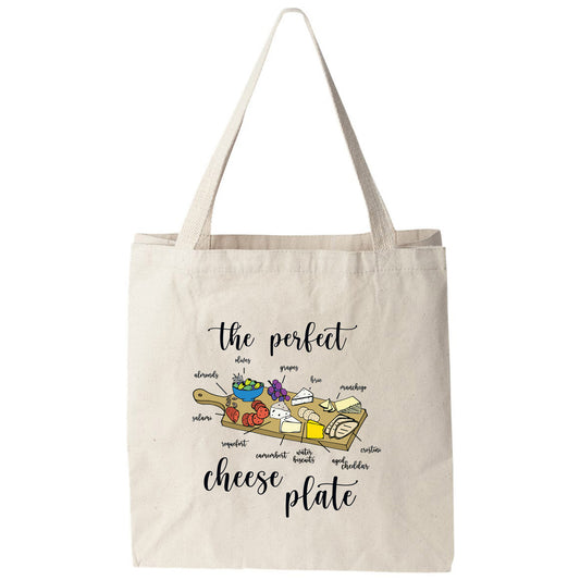 a tote bag that says the perfect cheese plate