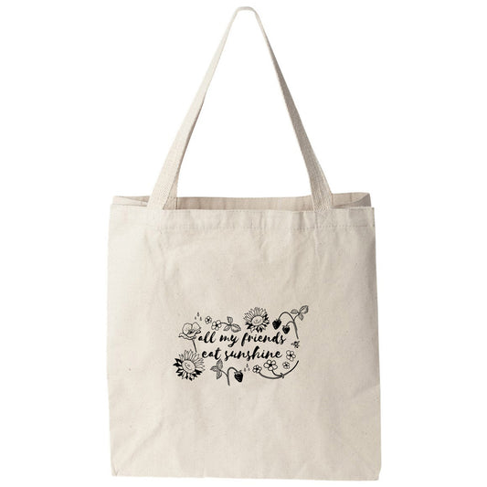 a white tote bag with a quote on it