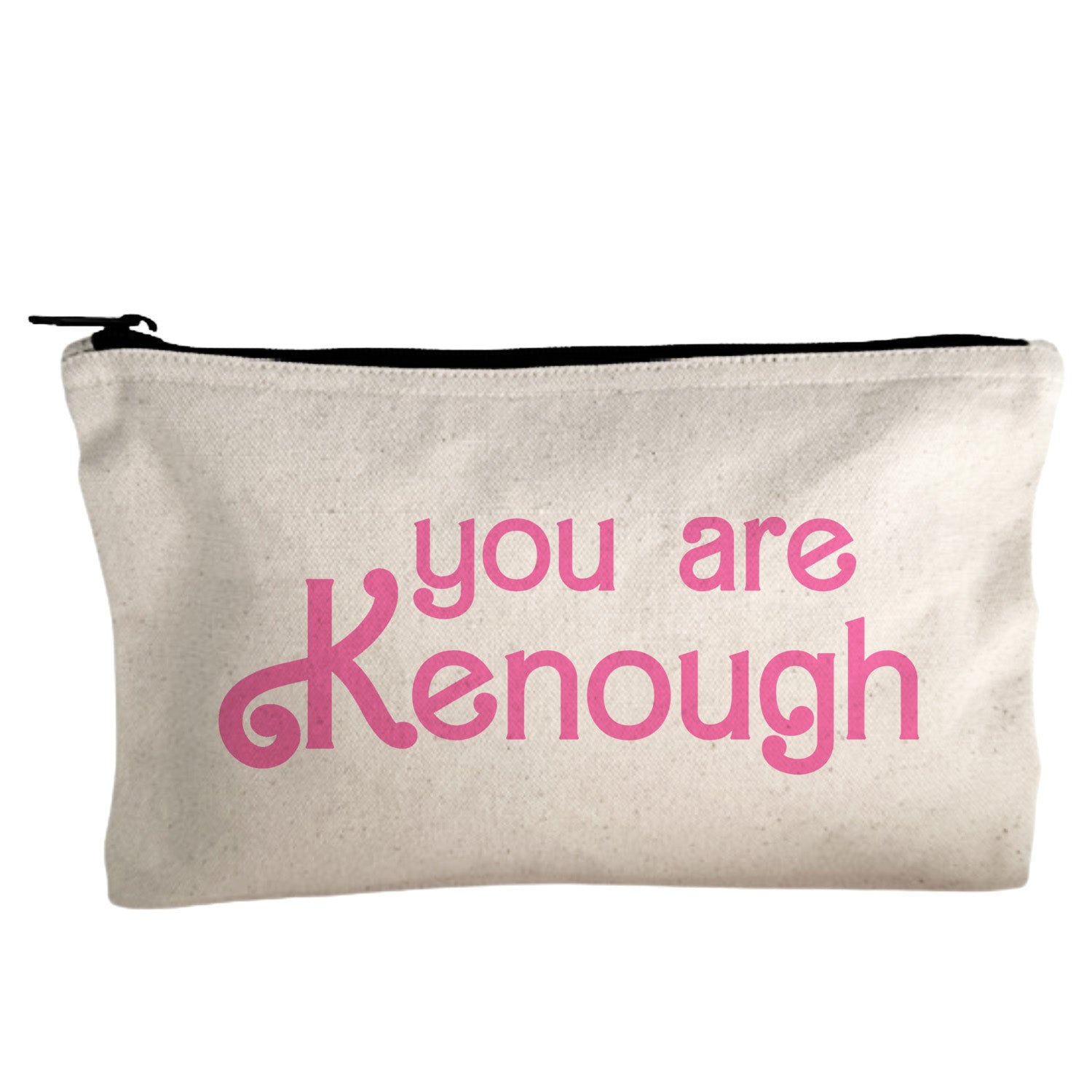 a white bag with pink lettering that says you are kenouh