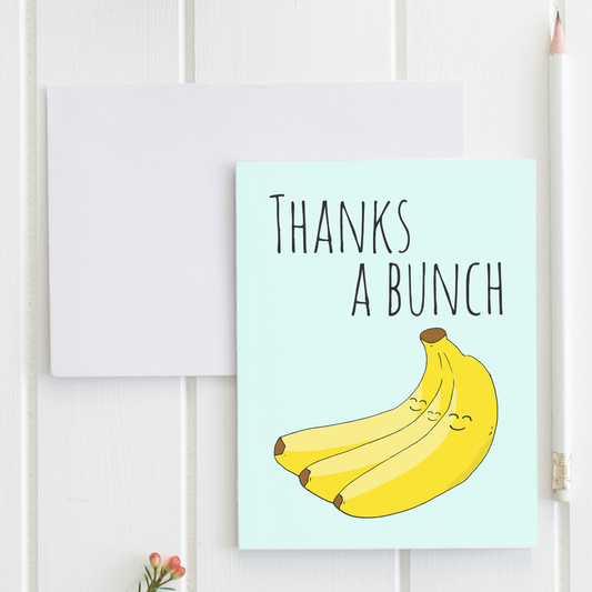 a card with a bunch of bananas on it