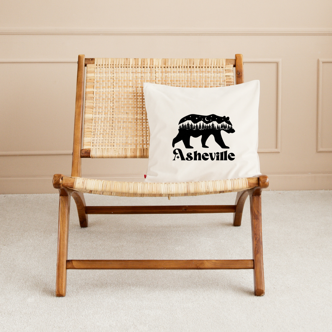 Asheville Bear Throw Pillow