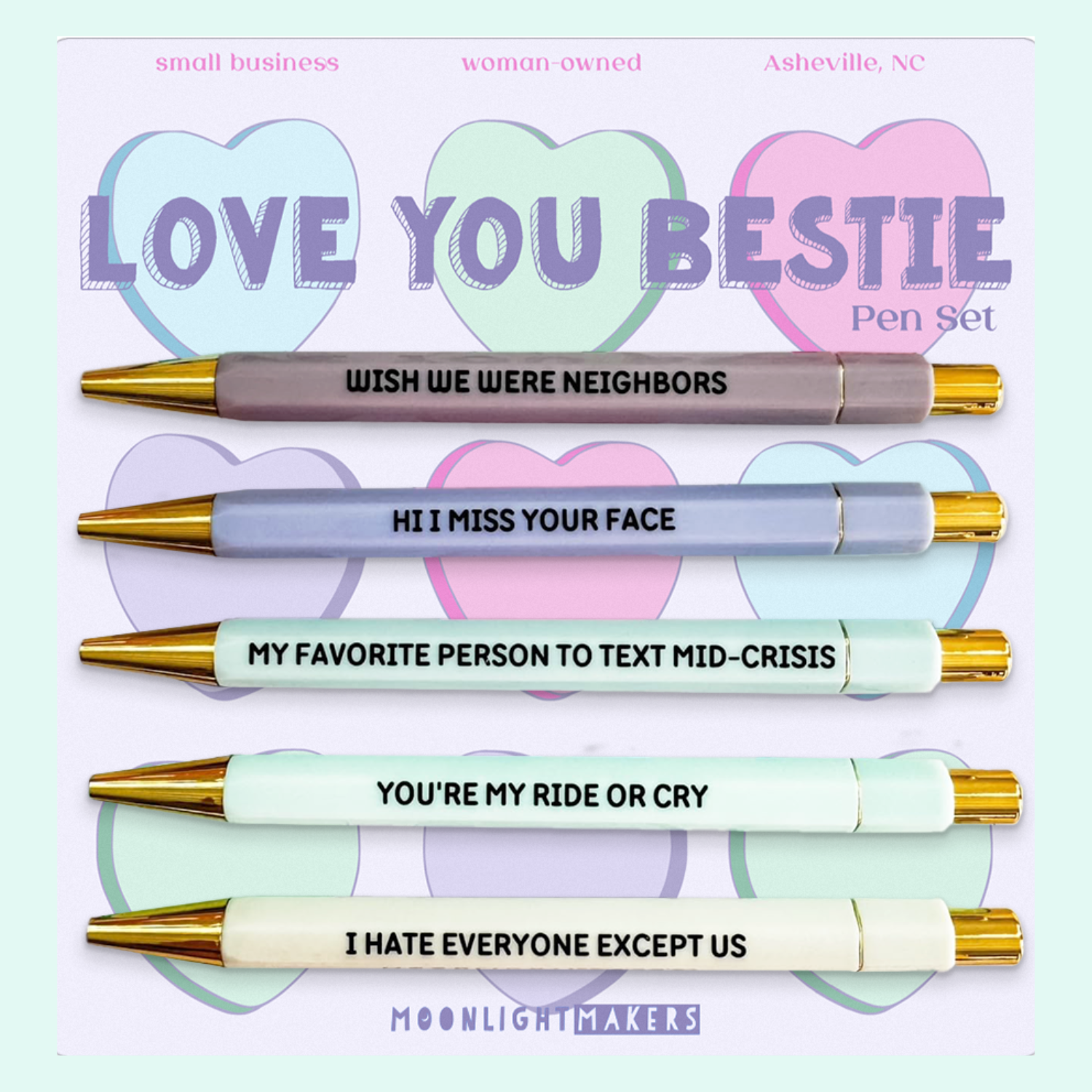 Love You Bestie - Pen Set - MoonlightMakers