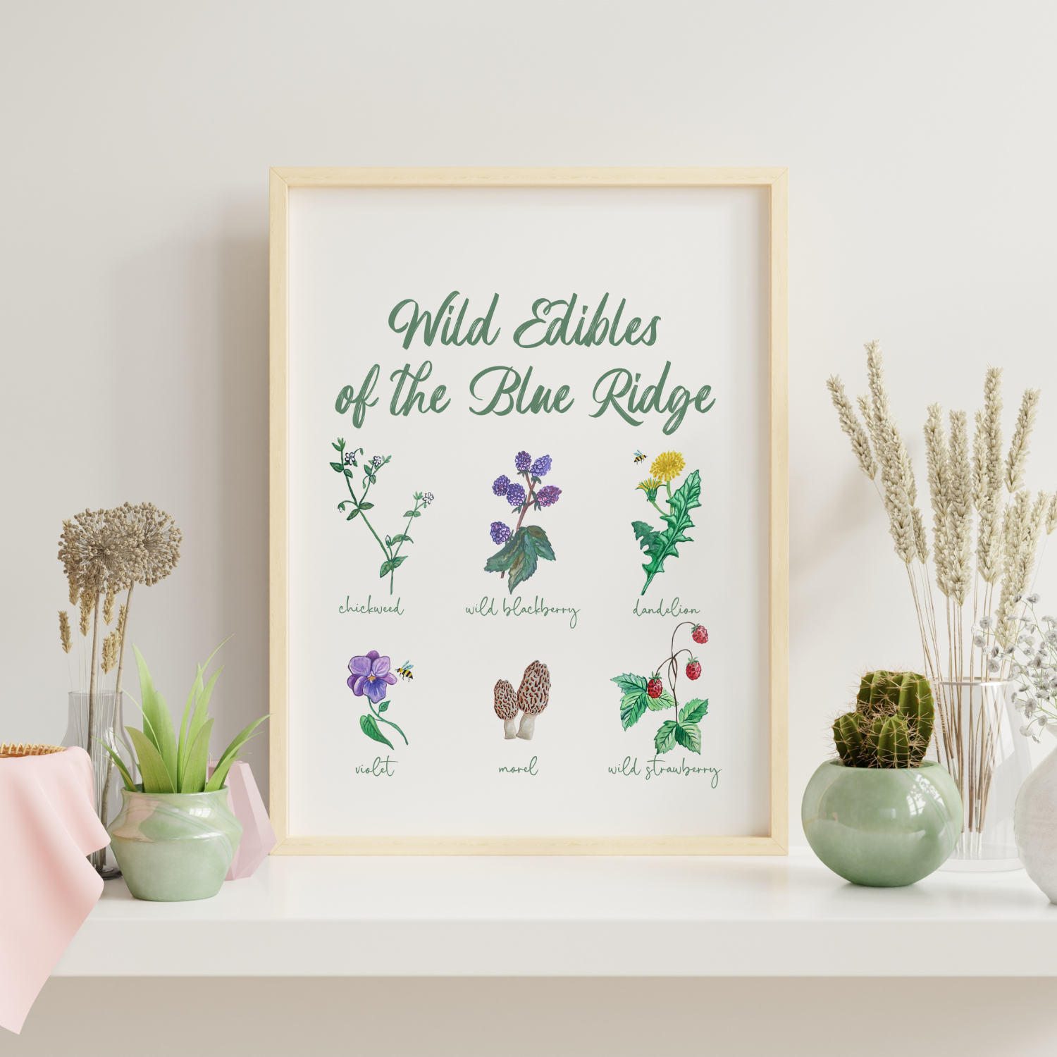 Wild Edibles Of The Blue Ridge Art Print