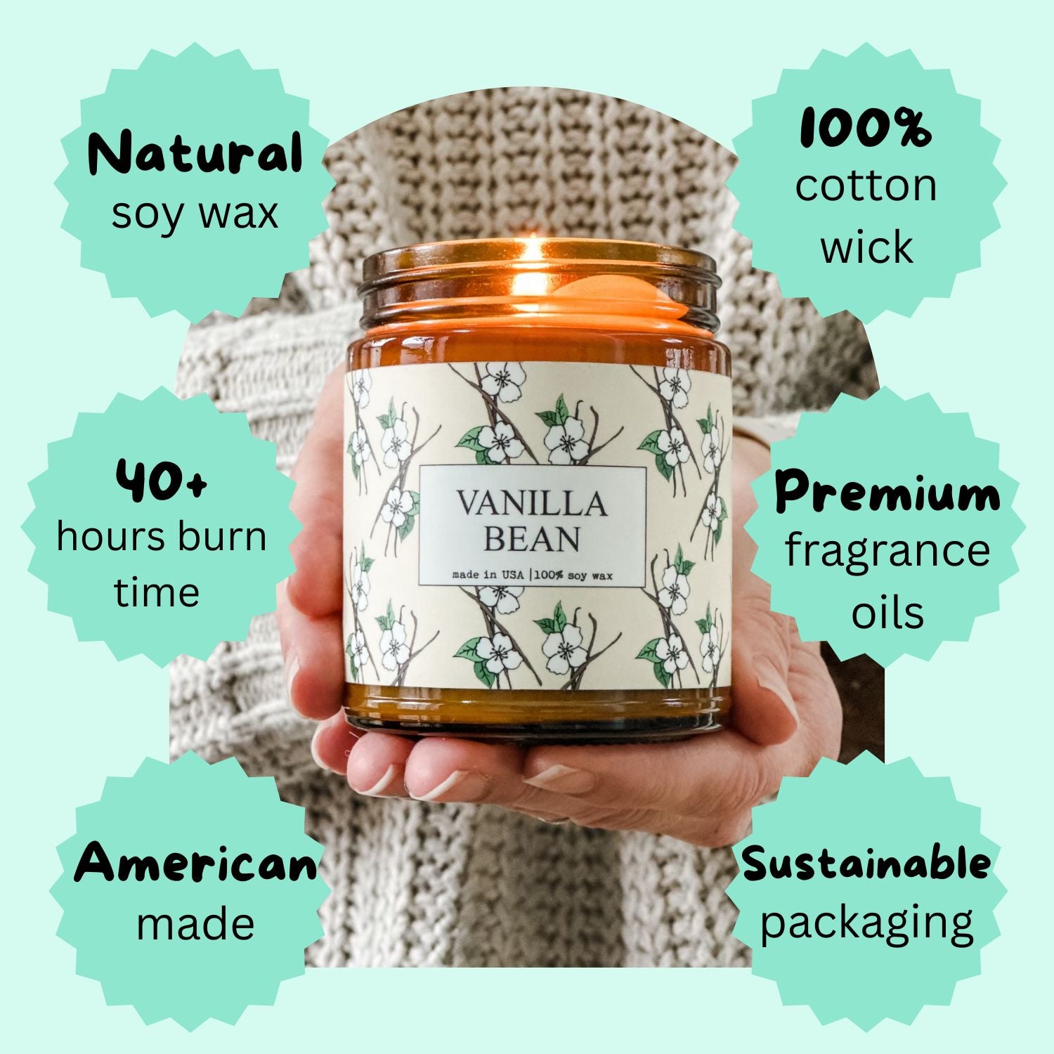 a person holding a jar of vanilla bean