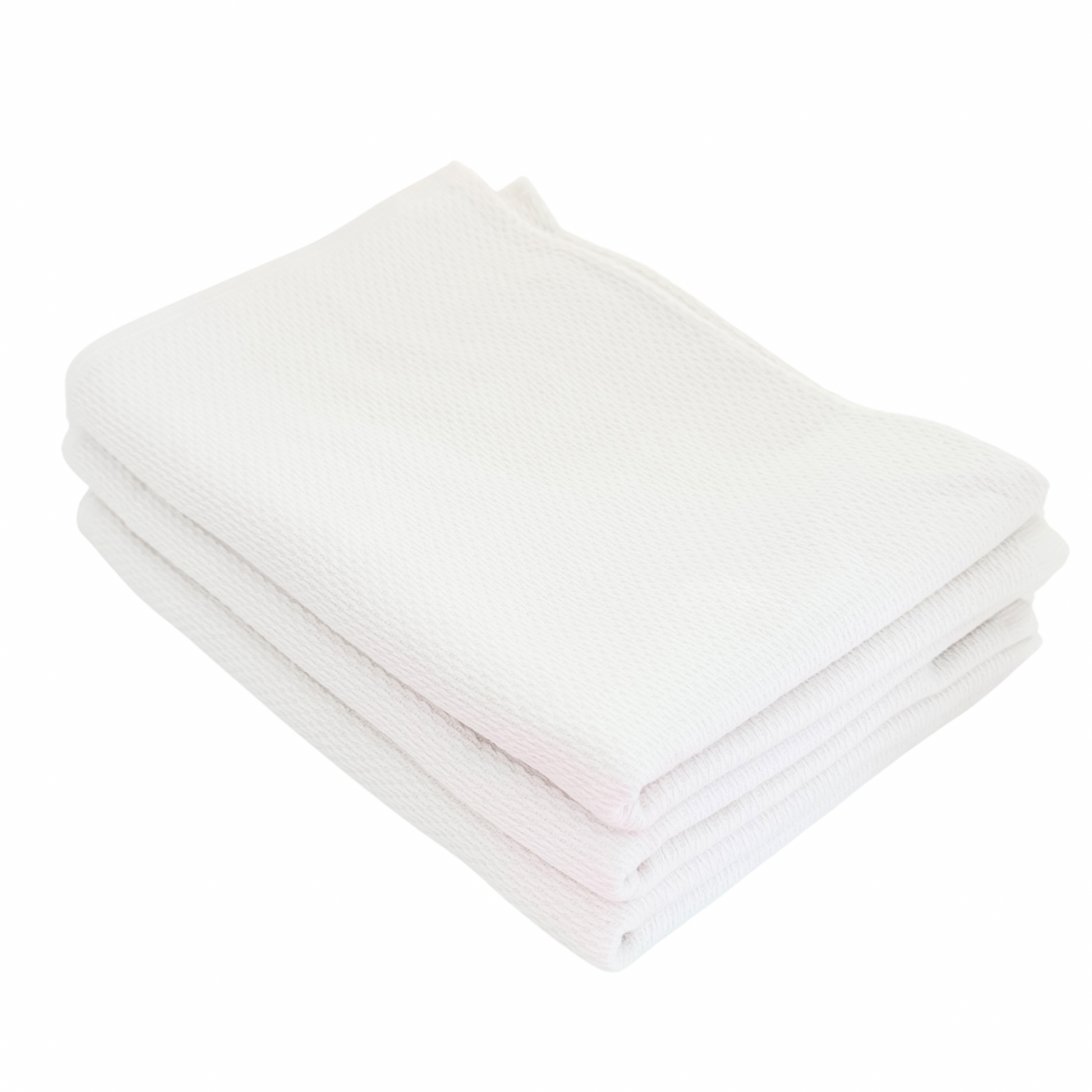 a stack of white towels folded on top of each other