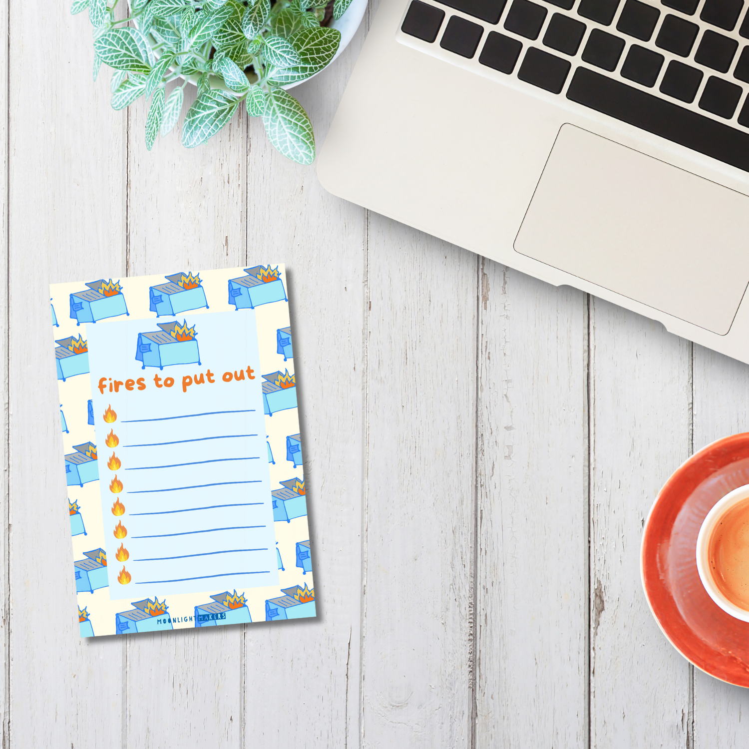 Dumpster Fire Gift Set – Dumpster Fire Pen Set, Survival Kit Zipper Pouch, Fires To Put Out Notepad