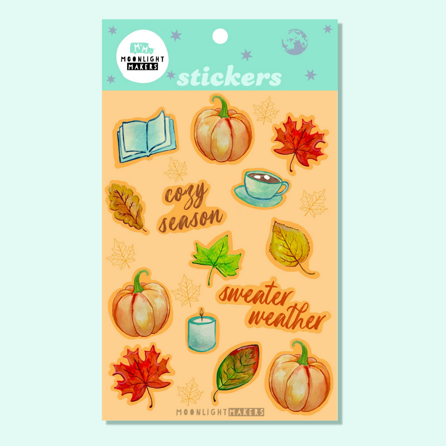 SALE Cozy Season Fall Sticker Sheet - MoonlightMakers