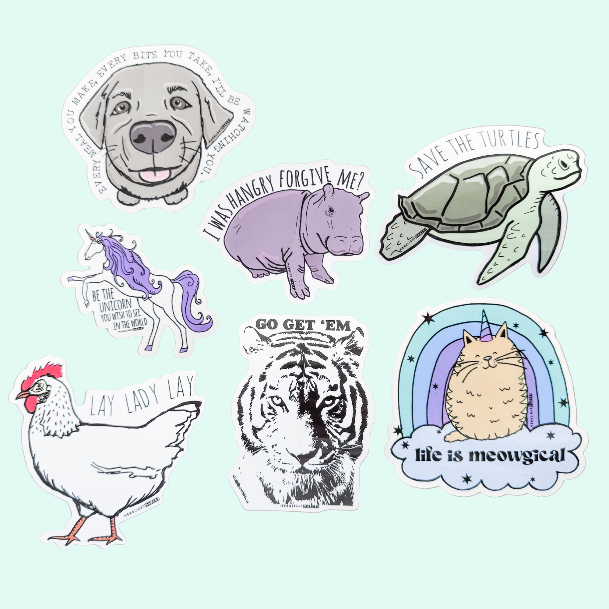 SALE Animal Stickers - MoonlightMakers