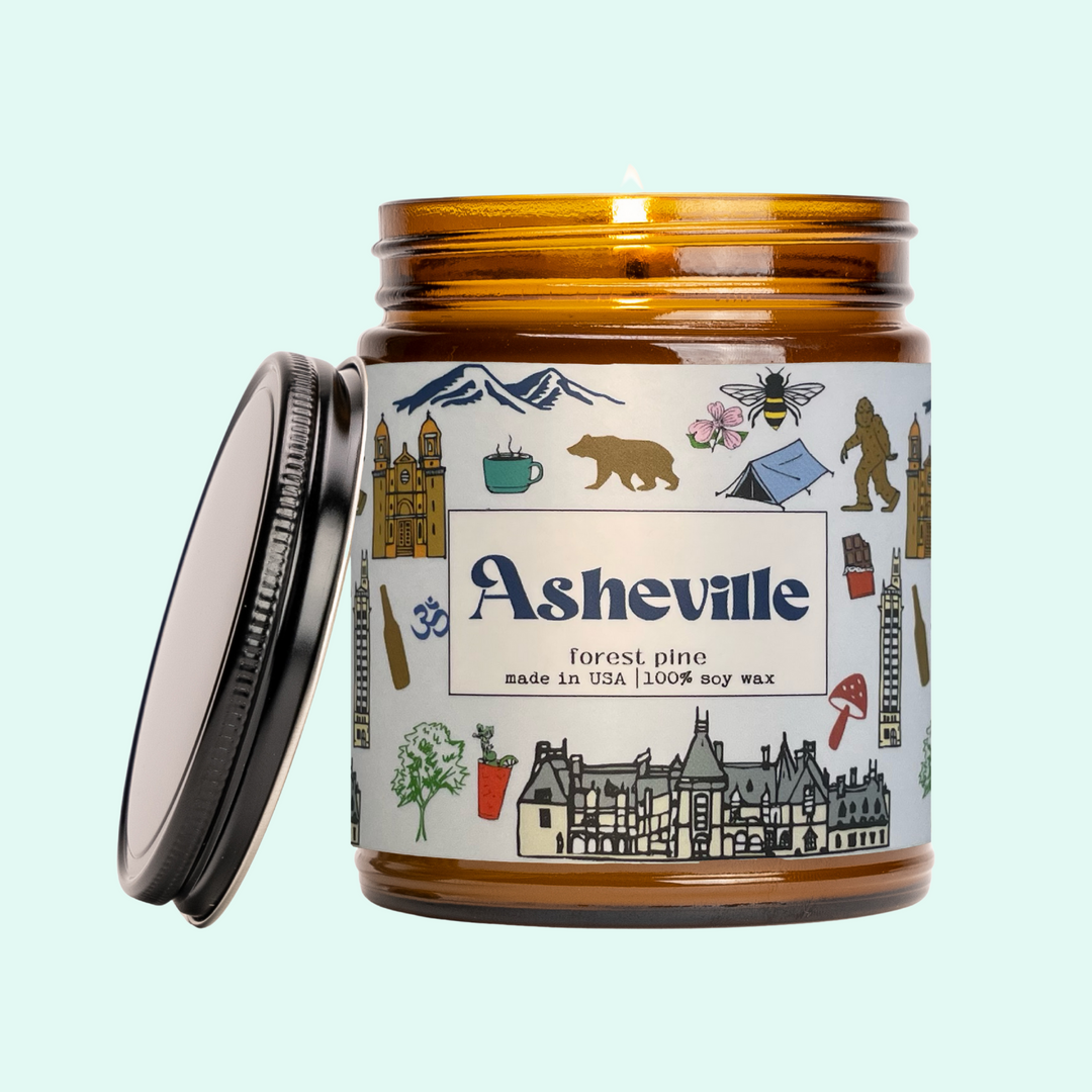 a jar of honey with a lid on a blue background