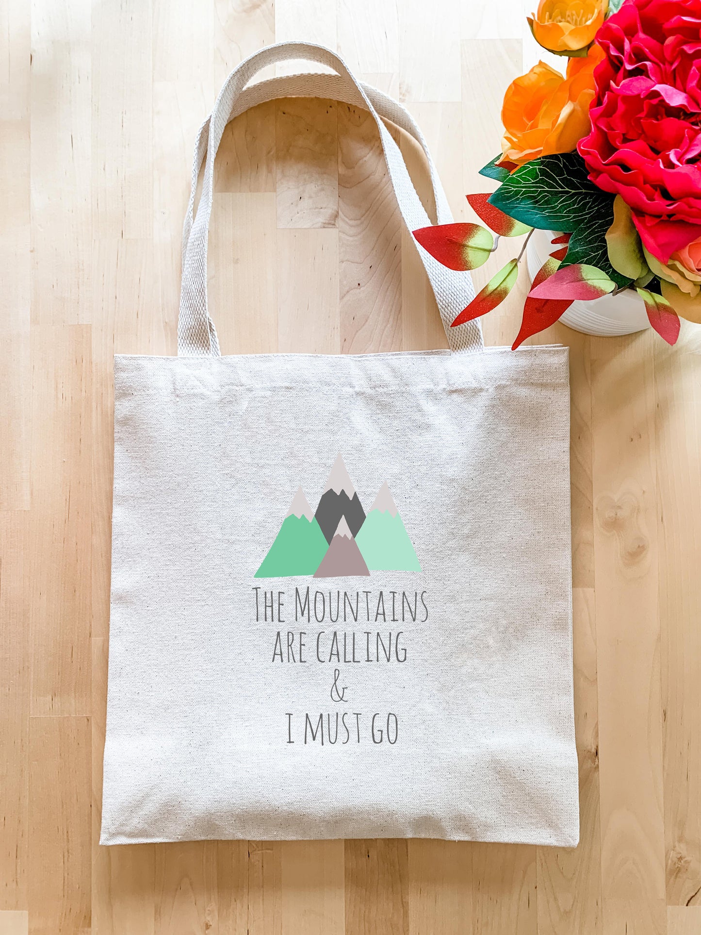 The Mountains Are Calling And I Must Go - Full Color Tote