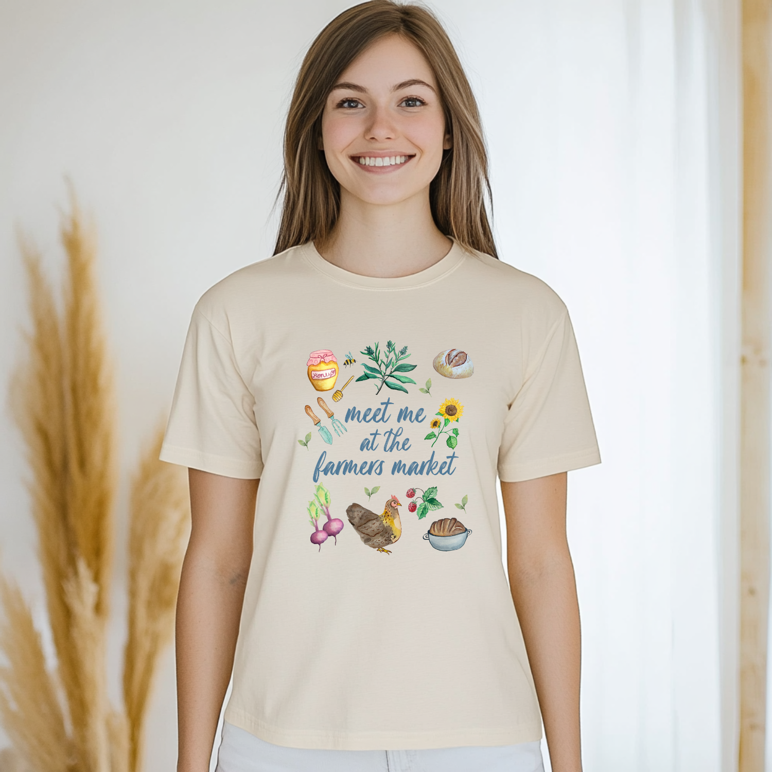 Meet Me At The Farmers Market - Men's / Unisex Tee - Oatmeal