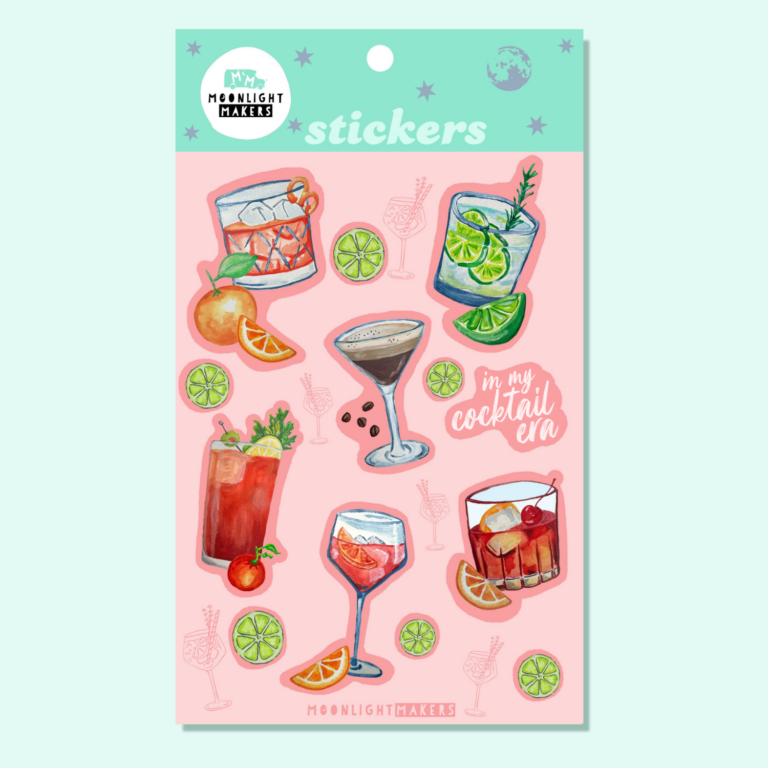 In My Cocktail Era Sticker Sheet