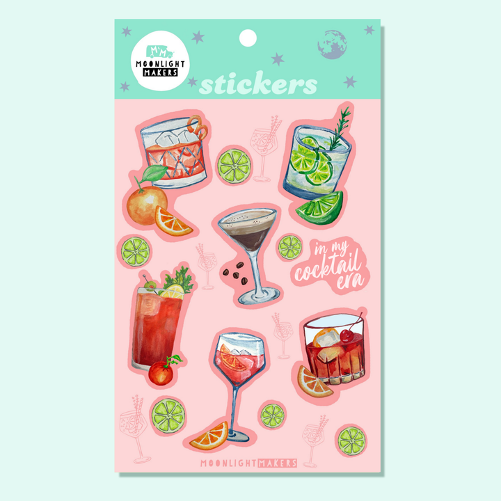 In My Cocktail Era Sticker Sheet