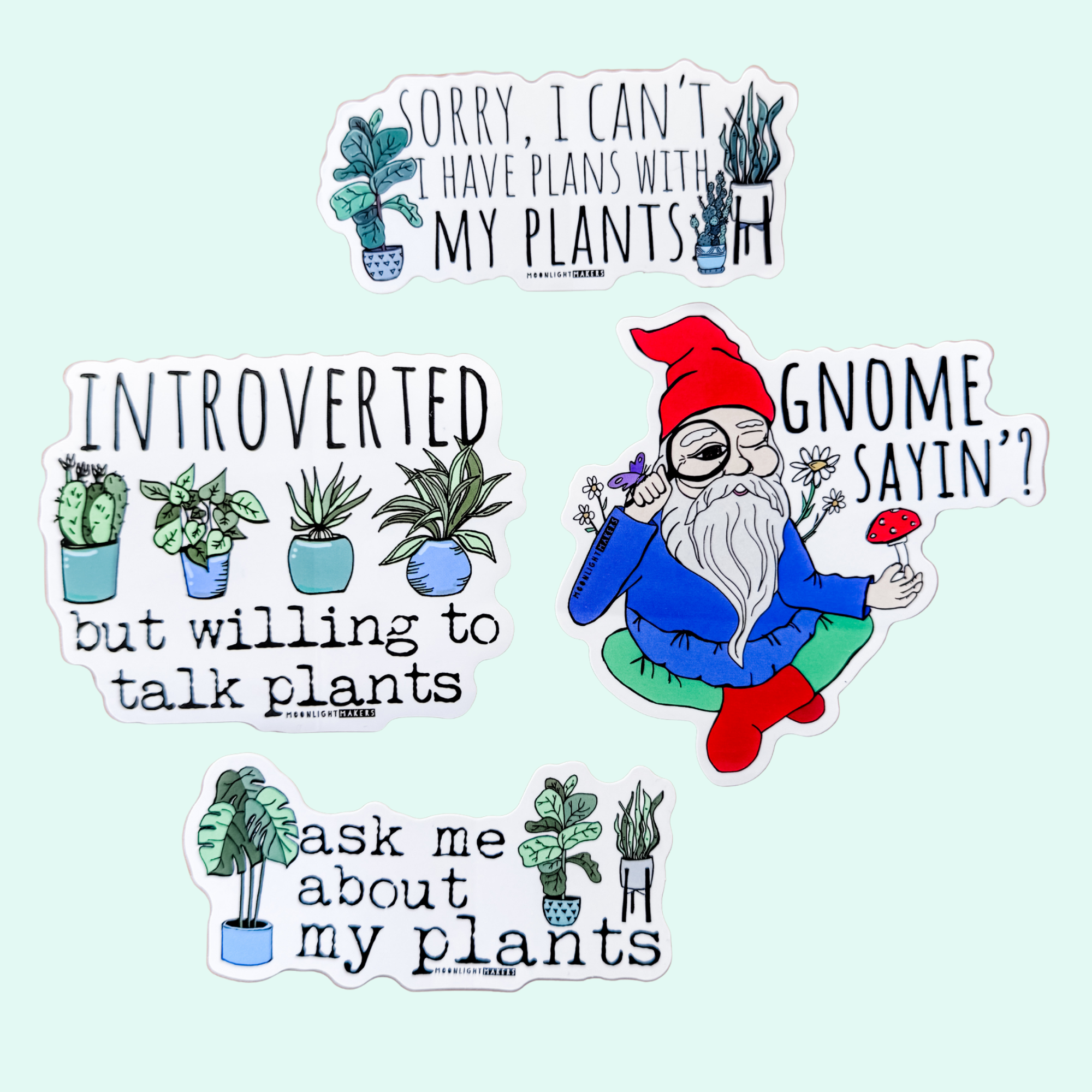 SALE Gardening Stickers - MoonlightMakers