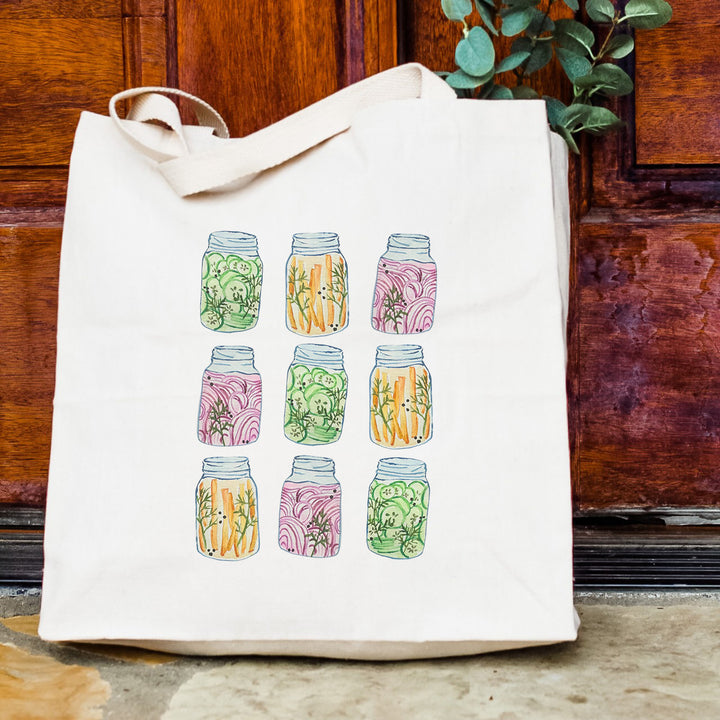 Pickling Jars Watercolor Tote Bag